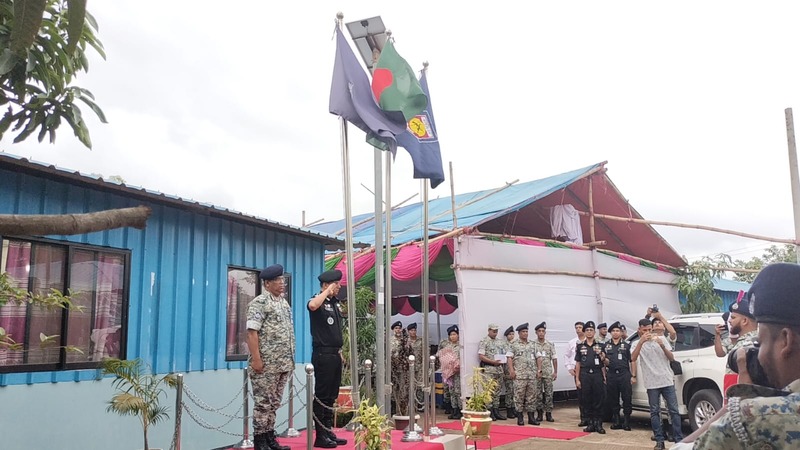 RAB DG Inspects Rohingya Camp in Ukhiya